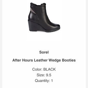 Brand New Waterproof Leather Sorel Wedge Boots